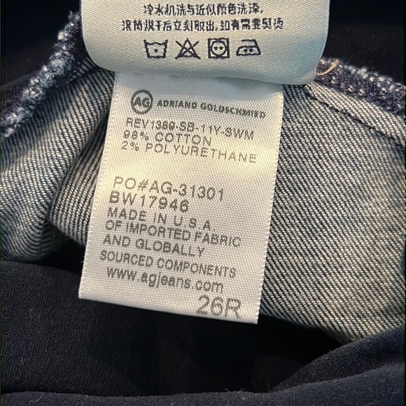 AG Adriano Goldschmied Secret Fit Belly Distressed Skinny Leg Maternity Jeans 26 - Picture 4 of 8